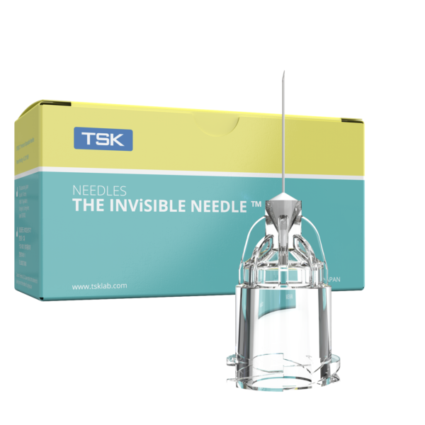 TSK LOW DEAD SPACE & INVISIBLE NEEDLES, .2mm x 9mm, 100/box