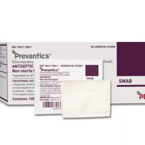 Prevantics Swab Pad CHG 3.15%/Isopropanol 70% 1mL 1-3/16x3-3/16