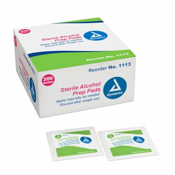 Dynarex Alcohol Pads, 200/bx